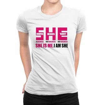 She Owns Minds 'Bout Business Businesswoman Entrepreneur Women T-shirt | Mazezy