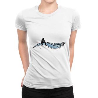 Shorty Skateboard Wave Grey Women T-shirt | Mazezy