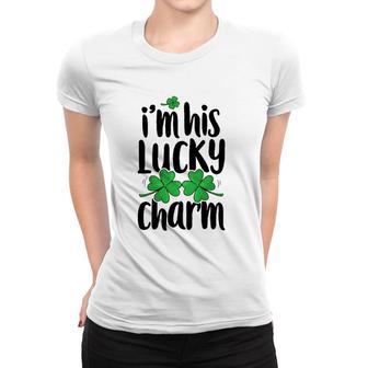 St Patrick's Day Couples I'm His Lucky Charm Matching Gifts Women T-shirt | Mazezy