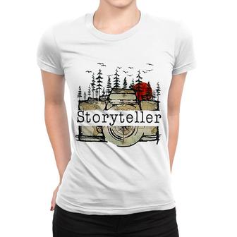 Storyteller Camera Photographer Women T-shirt | Mazezy