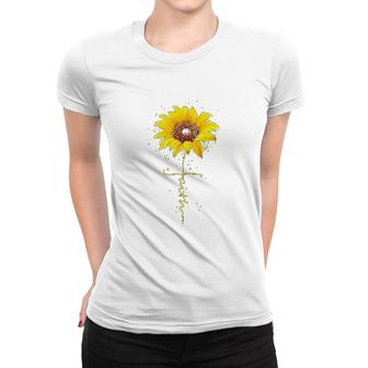 Sunflower Faith Women T-shirt | Mazezy