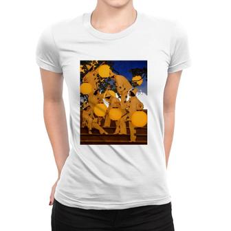 The Lantern Bearers Famous Painting By Parrish Women T-shirt | Mazezy