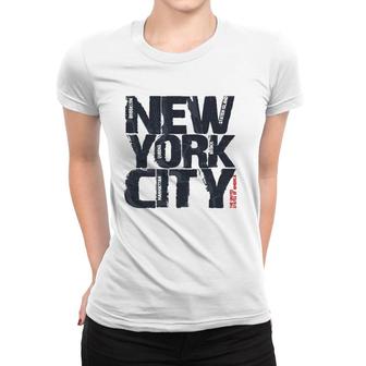 The United States Of America New York City Typography Women T-shirt | Mazezy