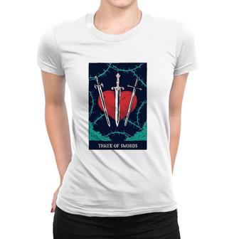 Three Of Swords Tarot Card Women T-shirt | Mazezy