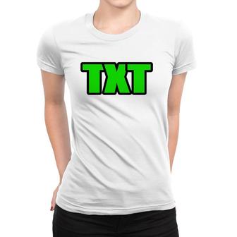 Txt Tomorrow Together Kpop Fanminimalist Green Women T-shirt | Mazezy