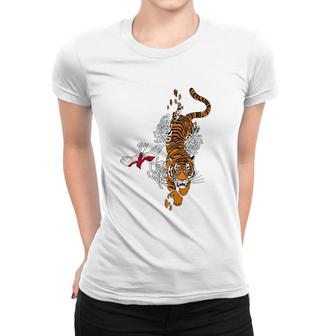 Unique Japanese Wild Spirit Tiger My Spirit Animal Women T-shirt | Mazezy