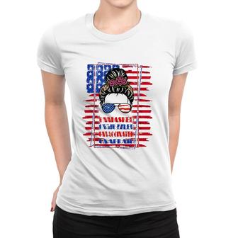 Unmasked Unmuzzled Unvaccinated Unafraid Girl Funny Women T-shirt | Mazezy