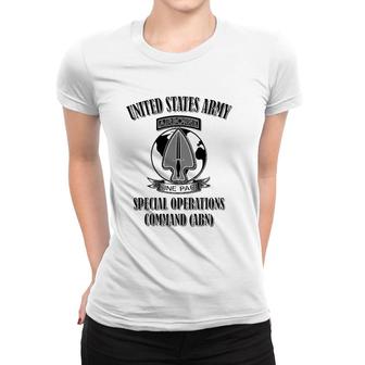Us Army Special Operations Command Abn Back Design Women T-shirt | Mazezy