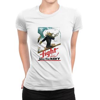 US Navy Fight Let's Go Women T-shirt | Mazezy