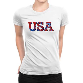 Usa July 4Th Fourth Patriotic United States Of America Women T-shirt | Mazezy