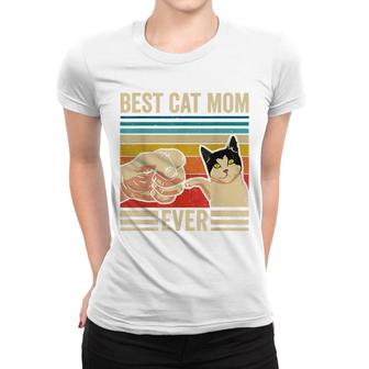Vintage Best Cat Mom Ever Bump Fit Mothers Day Gift Women T-shirt Women T-shirt - Thegiftio