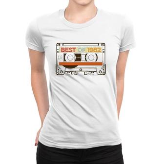 Vintage Cassette Tape Birthday Gifts Born In Best Of 1982 Ver2 Women T-shirt | Mazezy