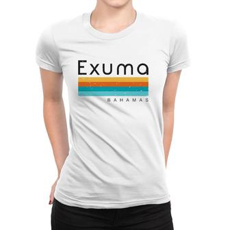 Vintage Exuma Bahamas Dominican Republic Retro Designshir Women T-shirt | Mazezy