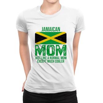 Vintage Jamaican Mom Jamaica Flag Design For Mother's Day Women T-shirt | Mazezy