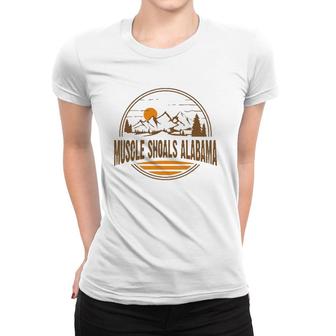 Vintage Muscle Shoals Alabama Mountain Hiking Souvenir Print Women T-shirt