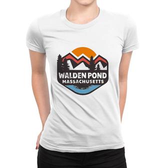 Walden Pond Massachusetts Mountains Sunset Women T-shirt | Mazezy