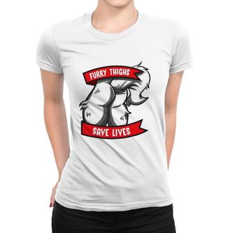 Wolf Furry Thighs Save Lives Proud Furry Pride Fandom Women T-shirt | Mazezy