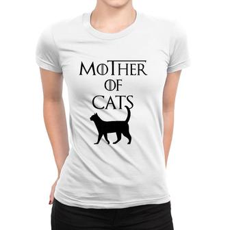 Womens Cat Mom Mother Of Cats Women T-shirt | Mazezy
