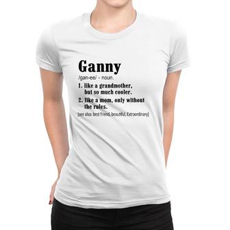 Womens Ganny Definition Birthday Gift For Grandma Women T-shirt | Mazezy