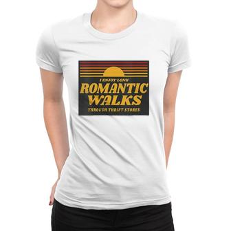 Womens I Love Long Romantic Walks Through Thrift Stores - Thrifting V-Neck Women T-shirt | Mazezy DE