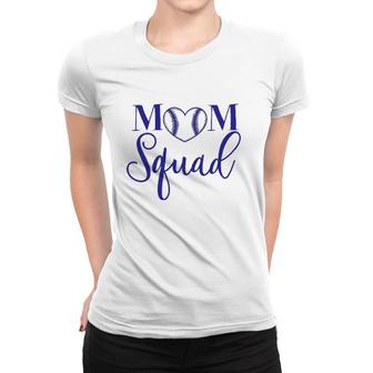 Womens Mom Squad Purple Lettered Top For The Proud Mom To Wear Women T-shirt | Mazezy