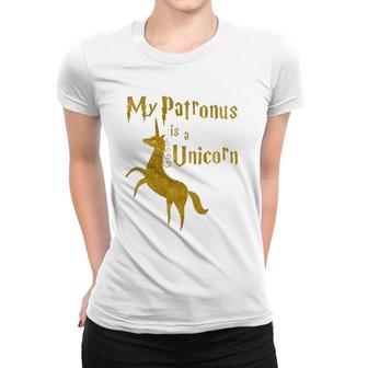 Womens My Patronus Is A Unicorn - Harry Fan Special Gift Women T-shirt | Mazezy