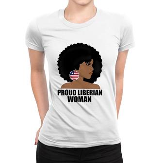 Womens Proud Liberian Woman Mothers, Liberia Flag Gift Women T-shirt | Mazezy UK