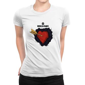 World Of Tanks Valentine's Day Couple Women T-shirt | Mazezy UK