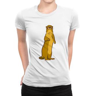 Yellow Weasel Animal Lover Gift Women T-shirt | Mazezy