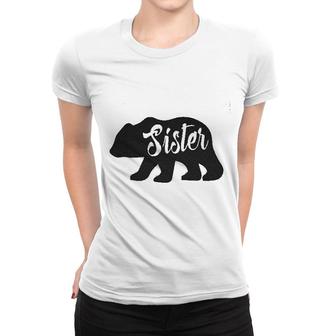 Youth Sister Bear Cute Funny Cool Camping Family For Little Sister Women T-shirt - Thegiftio
