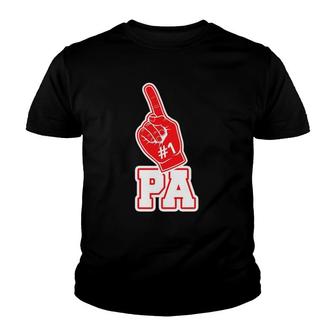1 Pa - Number One Foam Finger Father Gift Tee Youth T-shirt | Mazezy