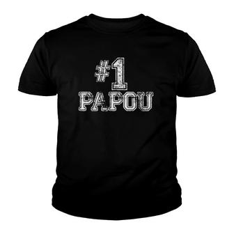 1 Papou Number One Sports Father's Day Gift Youth T-shirt | Mazezy