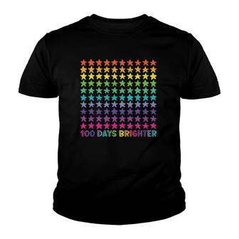100 Days Brighter 100Th Day Of School Or Kindergarten Youth T-shirt | Mazezy