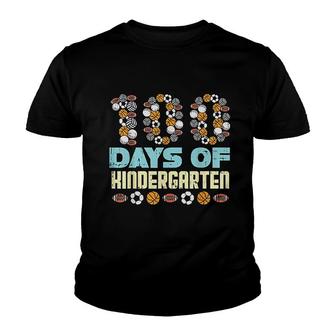 100 Days Of Kindergarten Balls Youth T-shirt | Mazezy