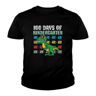 100 Days Of Kindergarten Trex Youth T-shirt | Mazezy