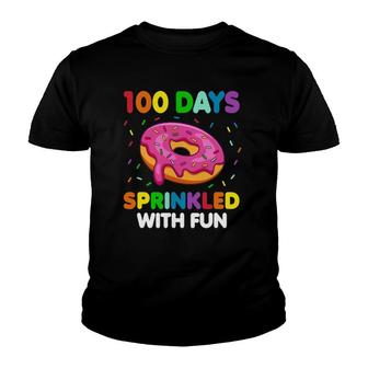 100 Days Of School Sprinkled With Fun Donut Teacher Student Youth T-shirt | Mazezy