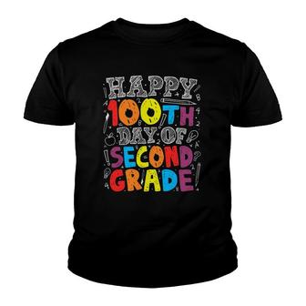 100 Days Of School100th Day Of 2Nd Grade Teacher Youth T-shirt | Mazezy