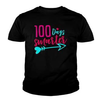 100 Days Smarter T - 100 Days Of School Teacher Gift Youth T-shirt | Mazezy