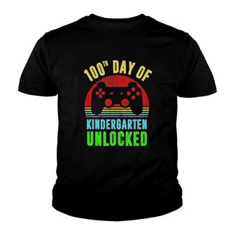 100th Day Of Kindergarten Unlocked Youth T-shirt | Mazezy