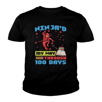 100Th Day Of School Ninja'd May Way Through 100 Days Youth T-shirt | Mazezy