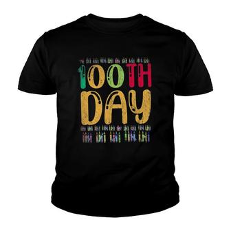 100Th Day School Teacher Student Gift 100 Days Of School Youth T-shirt | Mazezy