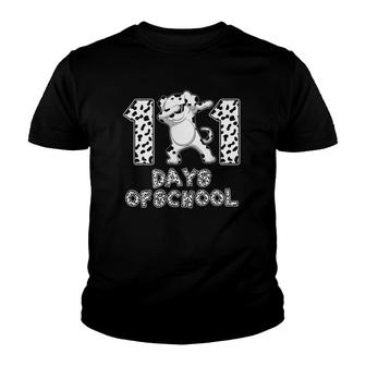 101 Days Of School Dabbing Dalmation Dog Teachers Youth T-shirt | Mazezy