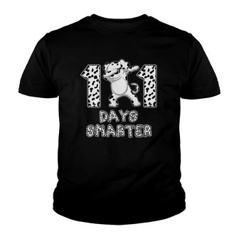 101 Days Smarter Dabbing Dalmatian Dog Teachers Youth T-shirt | Mazezy