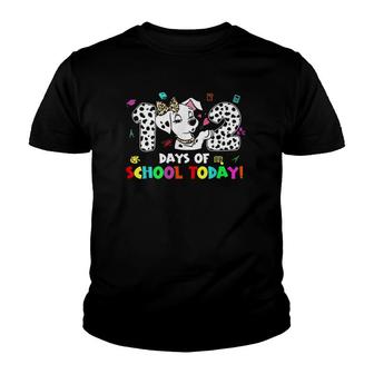 102 Days School Today 102 Days Smarter Dalmatian Lovers Youth T-shirt | Mazezy