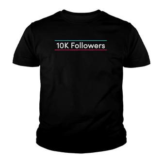 10K Followers Reached On Social Media Youth T-shirt | Mazezy