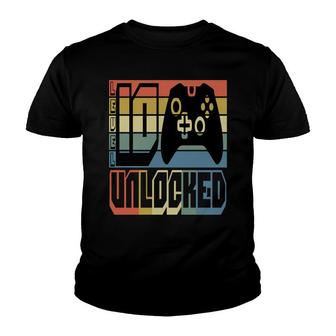 10Th Birthday 10 Years Old Retro Game Level 10 Unlocked Since 2012 Youth T-shirt - Seseable