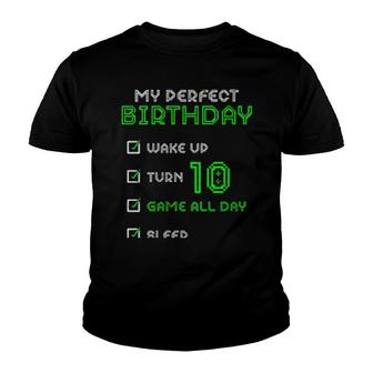 10Th Birthday Perfect Gamer Gamer Console Gaming Youth T-shirt - Thegiftio UK
