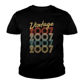 14Th Birthday Gift Vintage 2007 Retro Pop Style 14 Yrs Old Youth T-shirt | Mazezy