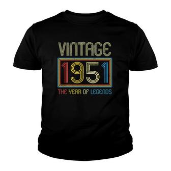 1951 Vintage Legends Born In 1951 Birthday Gifts Men Women Youth T-shirt | Mazezy