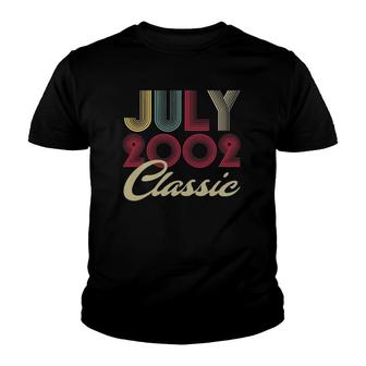 19Th Birthday Gifts Year Old - Classic Birthday July 2002 Ver2 Youth T-shirt | Mazezy